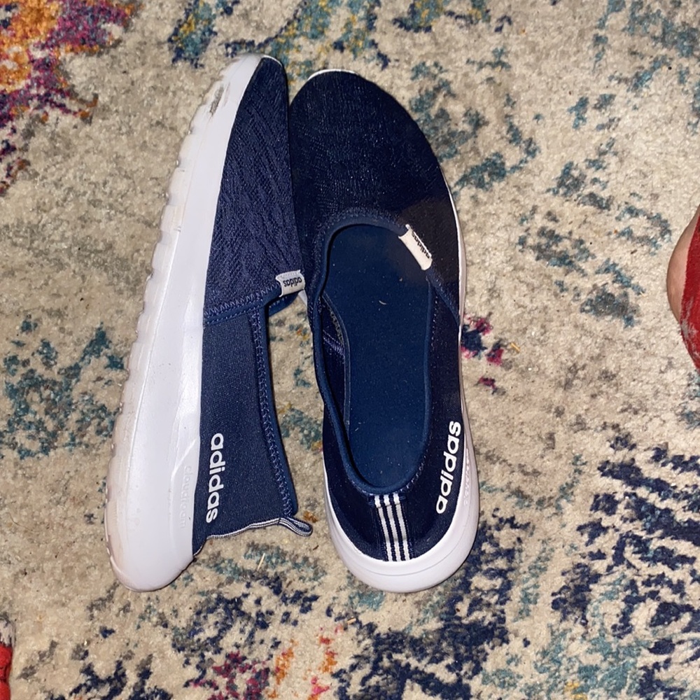 adidas Navy and White Slip-On Sneakers - Picture 3 of 3
